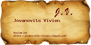 Jovanovits Vivien névjegykártya